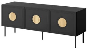 Televízny stolík Palazzo 150 cm čierny/dub craft