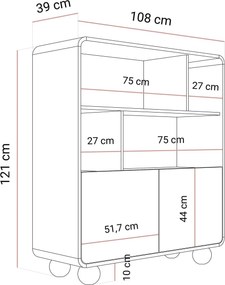 Dizajnová vitrína PASCAL 108 cm