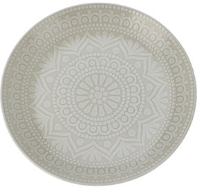 Kameninový plytký tanier Ethnic, pr. 27 cm, béžová