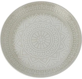 Kameninový plytký tanier Ethnic, pr. 27 cm, béžová