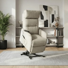 Polohovacie kreslo béžové, elektrické TV-L8960 CRM2