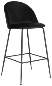Čierne zamatové barové stoličky v súprave 2 ks 108 cm Lausanne – House Nordic