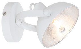 Priemyselné stropné svietidlo biele so striebornou 15 cm nastaviteľné - Magnax