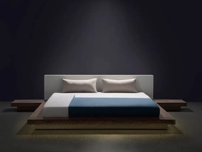 Manželská posteľ 180x200 cm Zina (biela) (s LED osvetlením). Vlastná spoľahlivá doprava až k Vám domov. 1035514