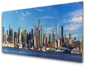 Obraz plexi Mesto mrakodrapy domy 140x70 cm
