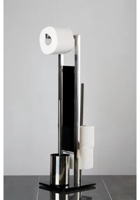 WENKO 22983100 - WC kefa RIVALTA 18x70 cm nerezová/strieborná/čierna