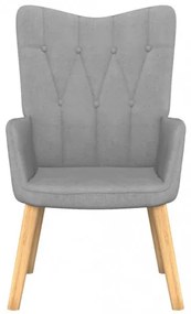 vidaXL Relaxačná stolička s podnožkou 62x68,5x96cm svetlosivá látková-