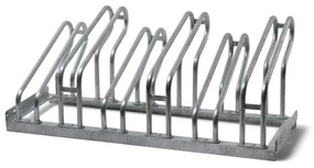 Stojan na bicykle, 6 miest, strieborná