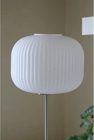 Biela/v striebornej farbe stolová lampa so skleneným tienidlom (výška 50 cm) Sober – Markslöjd