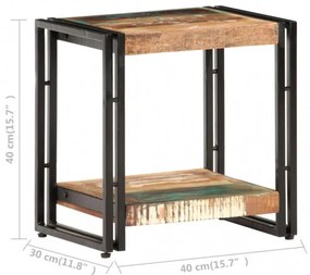 vidaXL Príručný stolík 40x30x40 cm recyklovaný masív-