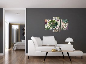 Obraz - Sukulenty (90x60 cm)