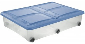 Tontarelli Úložný box s vekom Stockbox 61 l, transparentná/modrá
