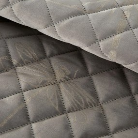 EUROFIRANY Zamatový prehoz, vyrobený technikou "hot press" s potlačou fólie 170 cm x 210 cm strieborná 100 % polyester Rozmery textílií: 170 cm x 210 cm