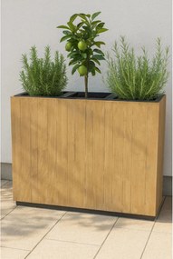 Drevený kvetináč ELEMENTO, drevo, šírka 90 cm, hnedá