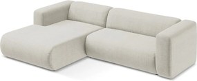 Béžová rohová pohovka (ľavý roh/s leňoškou) Ekahi – Makamii