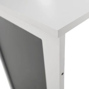 Kondela Skladací stôl na stenu, s kriedovou tabuľou, biela, ZALMAN