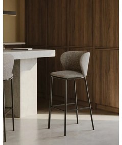 Svetlohnedá barová stolička (výška sedadla 65 cm) Ciselia – Kave Home