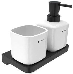 NIMCO MAC 2905831K-T-90-Nástenný dávkovač mydla a stojan na kefky MAYA 320 ml NM0043