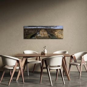 Obraz kaňonu (s hodinami) (90x30 cm)