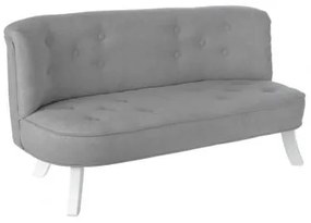 Cool &amp; Funny Somebunny Detská sedačka velvet sivá - Biela, 25 cm