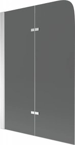 Mexen FELIX, vaňová zástena, 2-krídlová, 80 x 140 cm, šedá, 890-080-002-01-40