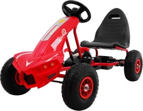 Ramiz Motokára Champion pre deti 3+ Červená + Nafukovacie pneumatiky + Nastaviteľné sedadlo + Ručná brzda