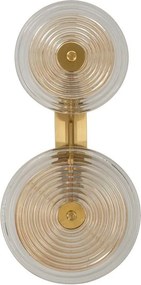 Sklenené nástenné svietidlo v zlatej farbe Venice – Mauro Ferretti