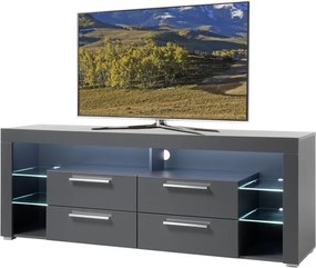 TV stolík Goal,  šedý, s osvetlením