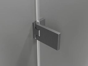 Mexen Lunar-F Duo, sklápací sprchový kút 75 x 75 cm, 8mm číre sklo, profil grafit brúsený, 836-075L-075P-66-00