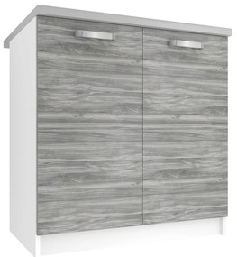 Kuchynská skrinka Belini spodná 80 cm šedý antracit Glamour Wood s pracovnou doskou  TOR SD80/0/WT/GW/0/U
