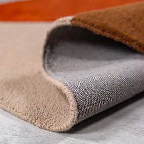 Ručne tkaný vlnený okrúhly koberec v tehlovej farbe ø 200 cm Mia Segment – Flair Rugs