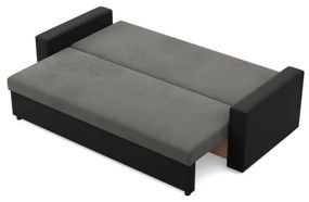 Trojmiestna rozkladacia sedačka LUNA popolová / čierna