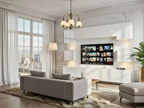 Obývacia stena Belini Premium Full Version čierny lesk + LED osvetlenie Nexum 39