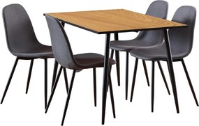 Jedálenský set Wilma dub divoký/čierny