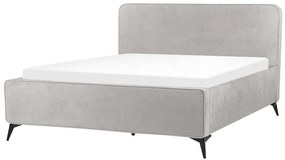 Čalúnená posteľ 160 x 200 cm svetlosivá VALOGNES Beliani