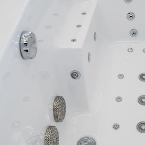 BPS-koupelny Hydromasážna vaňa HYD-MA941 180x90 BIELA s ohrevom vody