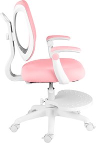 Detská rastúca stolička Neoseat JUNI 022 — látka, prateľný poťah, ružová