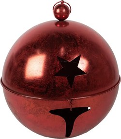 Set 3ks červená dekorácia rolnička Bell - Ø 62 / Ø 52 / Ø 42 cm