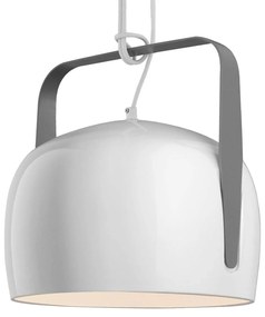 Karman Bag biela závesná lampa, Ø 32 cm, hladká