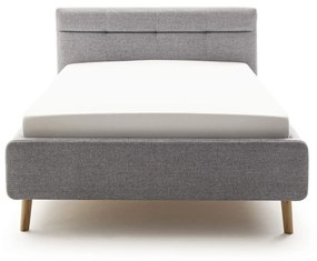 Dvojlôžková posteľ anika s úložným priestorom 160 x 200 cm sivá MUZZA
