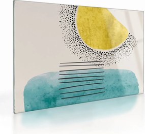 Sklenený obraz - Abstraktná maľba pláže N⁰2 (70x50 cm)