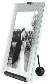 Čierny sklenený stojací rámček 19x23 cm Flute – Umbra