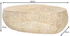 Konferenčný stolík Leaf 120cm zlatá