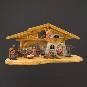 AMADEA Drevený betlehem BEZ FIGURÍK 54 cm