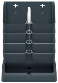 PROSPERPLAST Kvetináče vertikálne s nožnicami na bylinky MINI CASCADE antracit