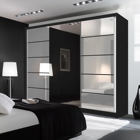 Šatníková skriňa SERENITY 232 cm biely lesk MGB SERENITY SZP8/0/B/W/0/HIAL