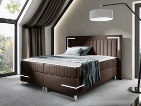 Kontinentálna posteľ Suhak 3 LED, Rozmer postele: 200x200, Dostupné poťahy: Fresh 37