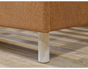 Oranžová čalúnená dvojlôžková posteľ s roštom 140x190 cm Romane – Bobochic Paris