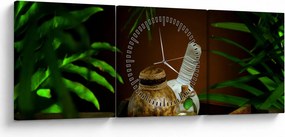 Obraz spa vecí (s hodinami) (90x30 cm)