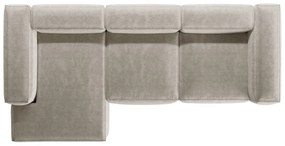 Béžová menčestrová rohová pohovka (ľavý roh/s leňoškou) Bergano – Cosmopolitan Design